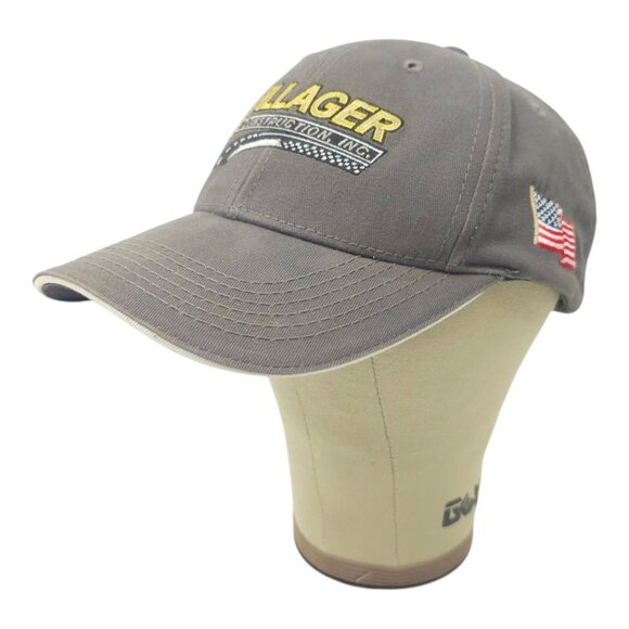Villager Construction Strapback Cap Hat Trucker Baseball Embroidered Road Work - Picture 2 of 14
